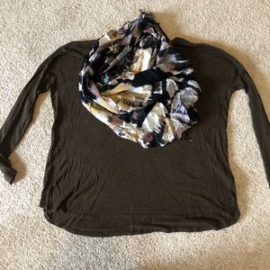 Brown Sweater w/ Scarf